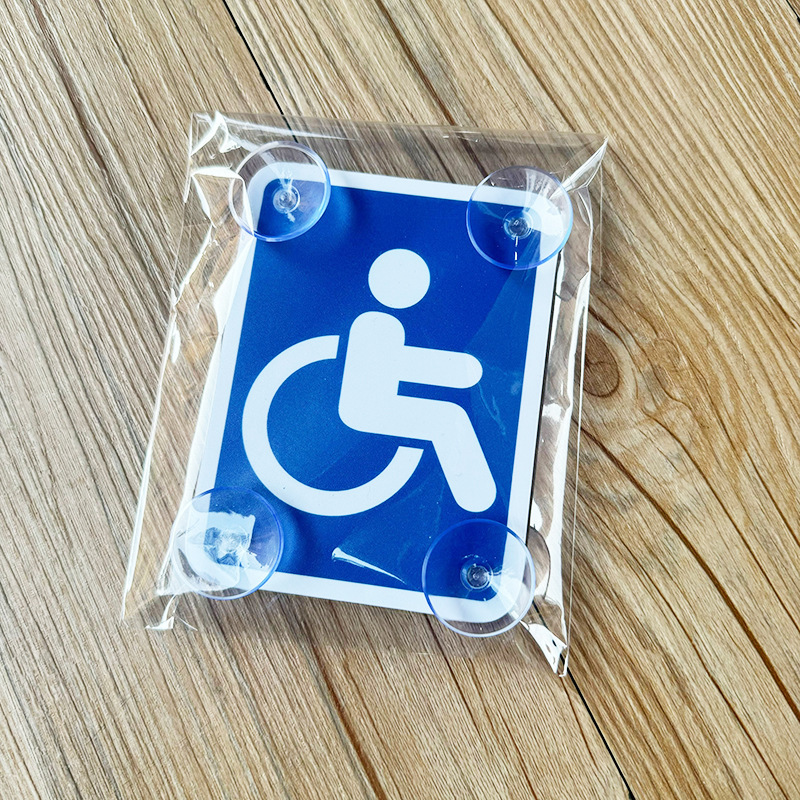 4 Viper Disability Logotipo de tarjeta de plástico Disability Logotipo de silla de ruedas Adhesivo personalizable