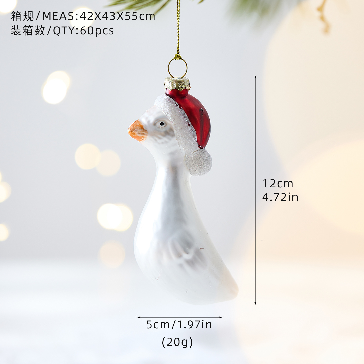 Nuevos productos transfronterizos de decoración de Navidad colgantes creativos de vidrio pintado colgantes de la atmósfera del diseño de escena