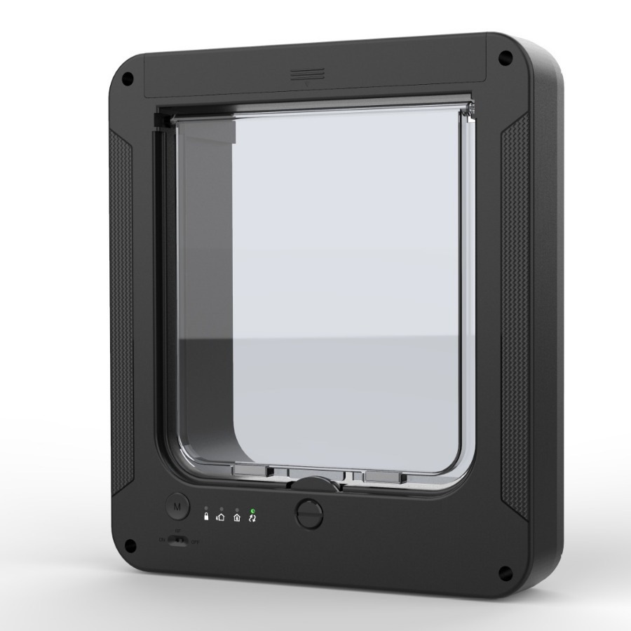 Puerta inteligente para mascotas de Amazon, puerta para gatos, agujero para gatos, puerta de inducción RFID, dirección de entrada y salida, puerta para mascotas, perro y gato