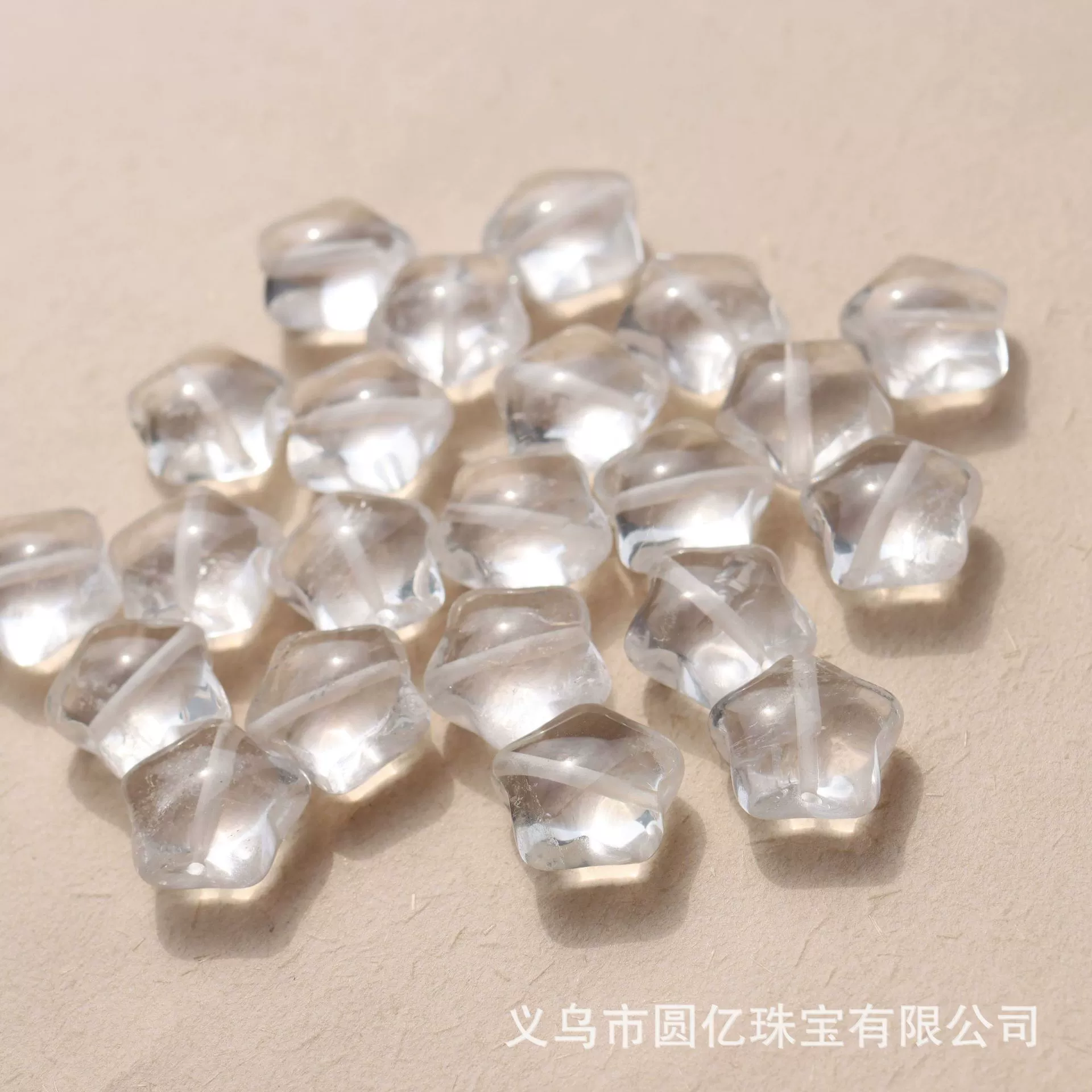 White white crystal, beads handmade, accessory, accessories, through hole, wholesale