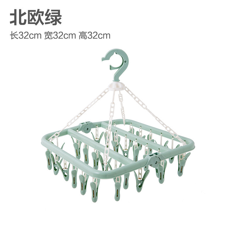 노르딕 32클립 플라스틱클립 [그린] opp백