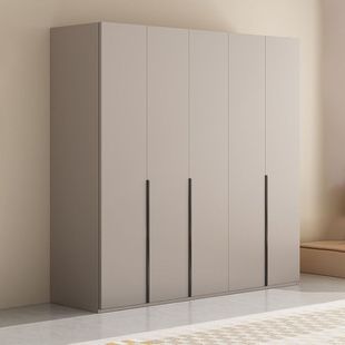 Wardrobe Bedroom Household Solid Wood Economical Rental Room Small Apartment Installation-Free Storage Wardrobe Side Cabinet