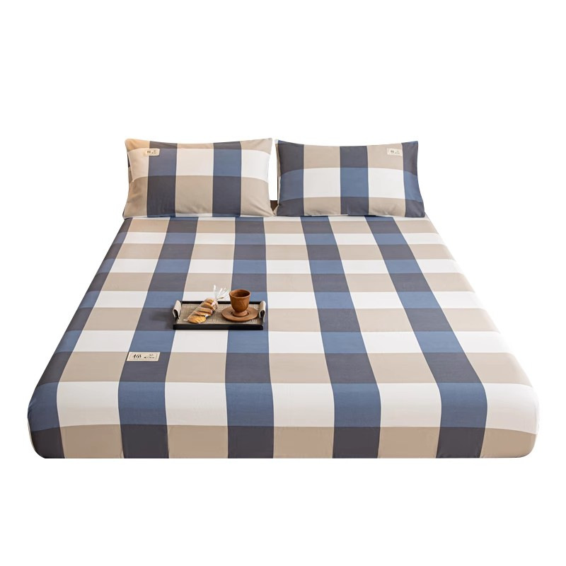 2025 nueva sábana de algodón cómoda y cepillada otoño e invierno funda protectora de colchón de algodón de una sola pieza funda de cama de sábana