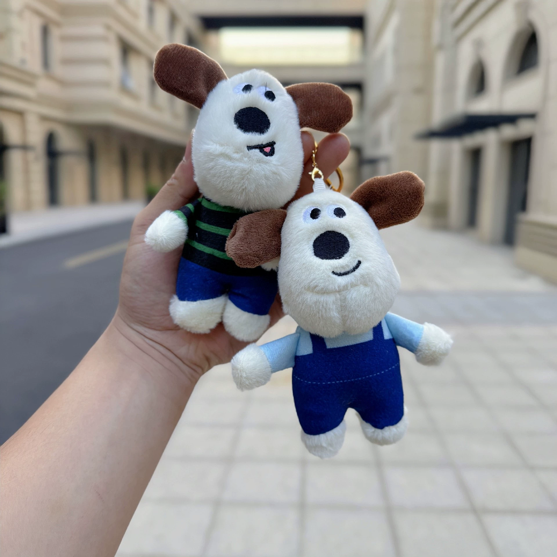 Denim plush doll, pendant, keychain