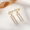 Advanced ear clips with tassels, high quality retro earrings, no pierced ears, light luxury style, wholesale