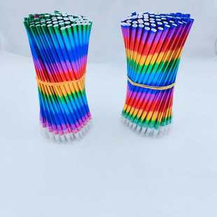 Rainbow gradient color plastic ballpoint pen new color pen holder creative craft pen accessories wholesale high color value