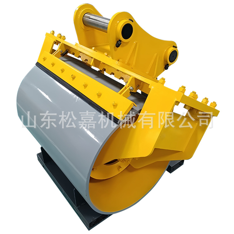 excavadora tambor compactación de ingeniería de construcción compactación de cimentación pavimento de cemento nivelación dique pendiente refuerzo compactor