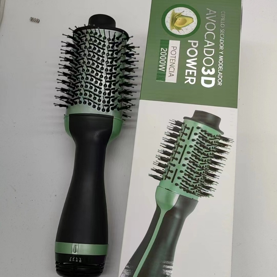 Cepillo de aire caliente 4 en 1, peine alisador y rizador eléctrico para el cabello