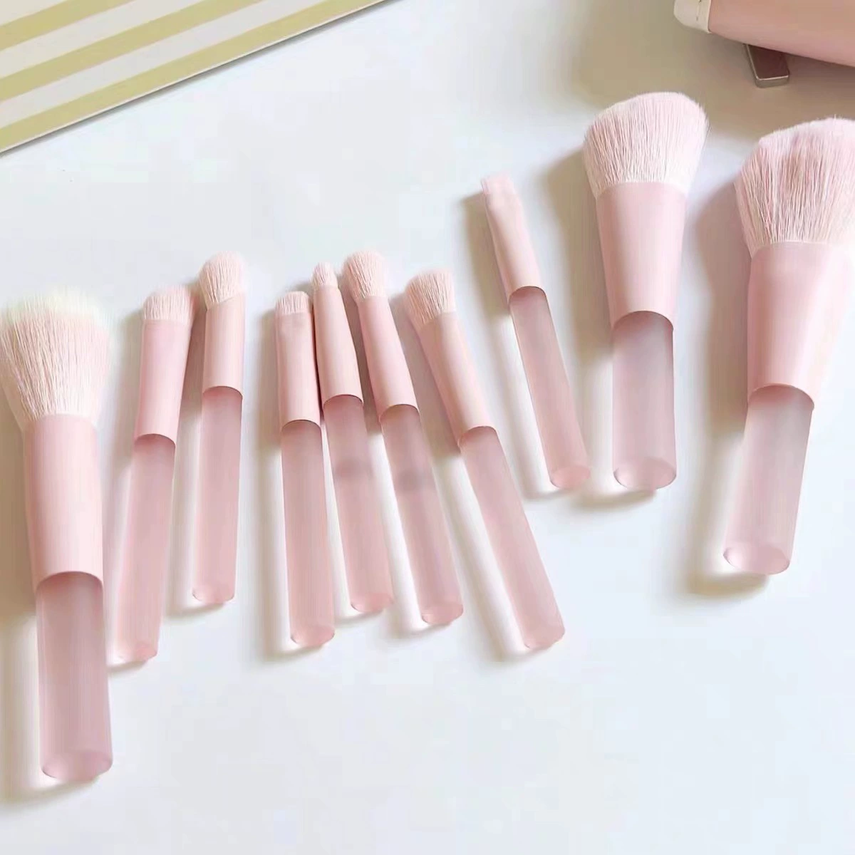 Brush set, 10 pieces, translucent shading, short-handle multi-color kit