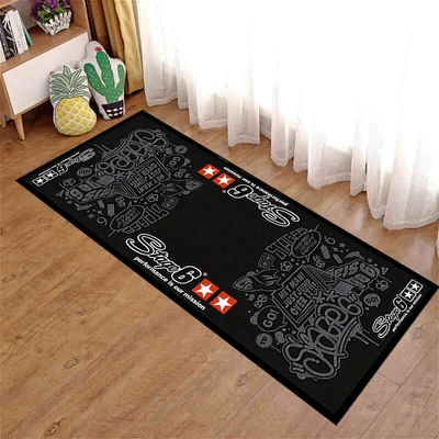 Avtomobil döşəmə paspasları, Diatomaceous Earth Mat, Water-Absorbent, Dirt-Resistant - motorcycle-watermelon-red-stripe-40x120cm-upgraded-diatom-mud