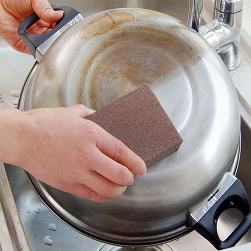 Diamond Grit Sponge Eraser, Magic Eraser for Kitchen Use—Perfect for Cleaning Pots, Pans, and Removing Stubborn Stains, Black Residue from Pot Bottoms, and Rusty Surfaces.