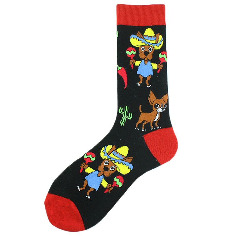 Men's Fashion Cartoon Cotton Patchwork Crew Socks A Pair display picture 3