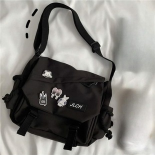 Korean Style Street Fashion Casual Large-Capacity Shoulder Crossbody Bag Fashion Retro Workwear Messenger Bag Casual Versatile