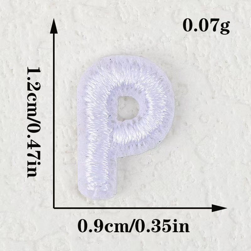 电脑刺绣布贴黑白小数字字母跨境批发DIY服饰补丁装饰贴刺绣辅料|undefined