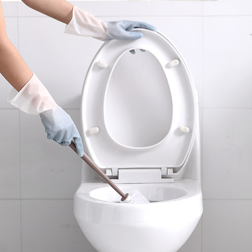 Gradient color durable thin kitchen cleaning rubber latex washing clothes waterproof rubber housework washing pots and dishes gloves