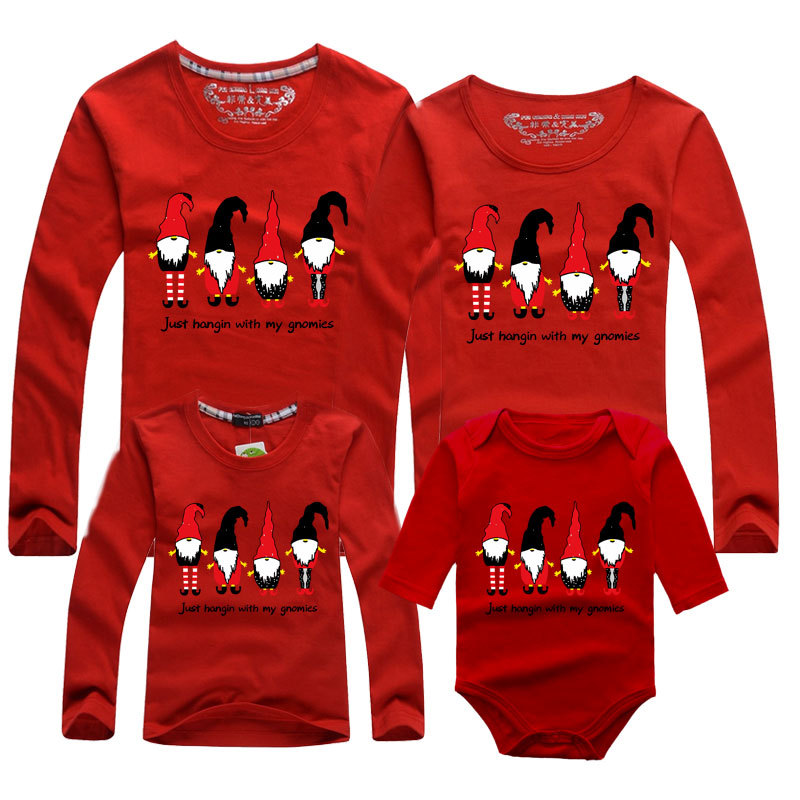 2022B navidad de manga larga nueva ropa para padres e hijos ropa para niños pareja hombres y mujeres de manga larga camiseta mono mameluco