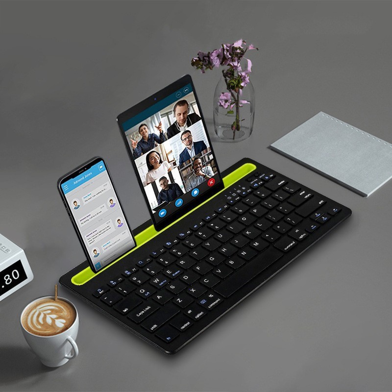 Nuevo transfronterizo teclado Bluetooth tijeras de carga pies largos tarjeta slot magnético teléfono móvil iPad tablet oficina silenciosa universal image 7