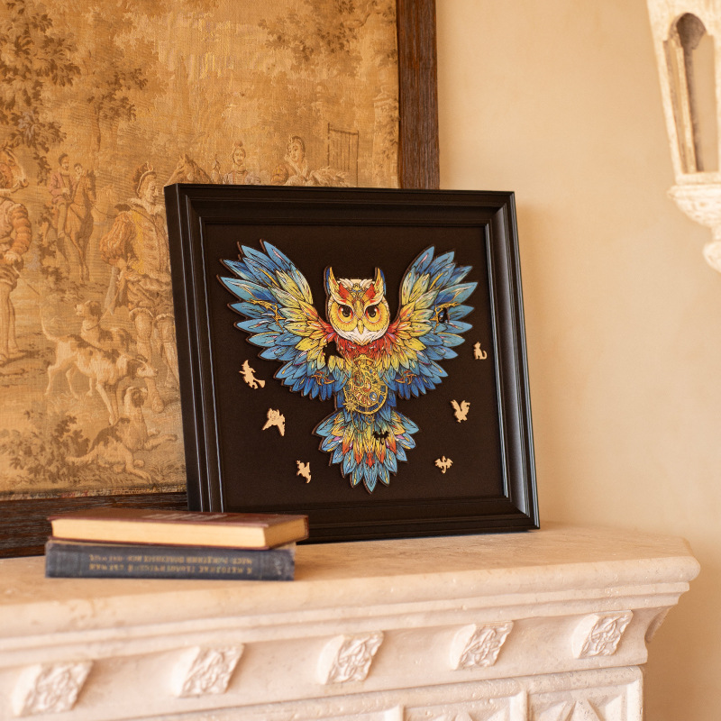 Ruo To Fun World Alien Puzzle King Cat Butterfly Diy Hecho a mano Pintura de decoración de sala de estar Adornos creativos