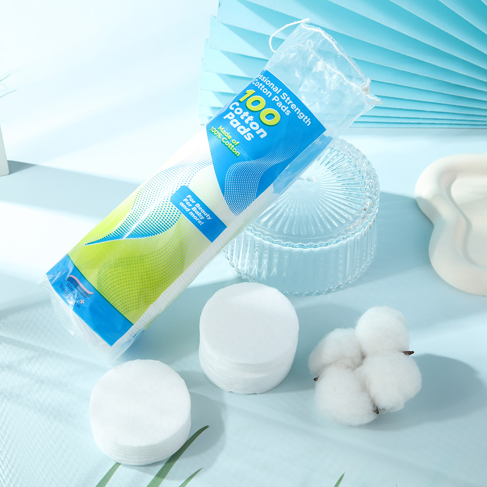 Bolsas transfronterizas de algodón redondo, algodón salicílico grueso, algodón redondo no flocante, algodón limpio y desmaquillaje al por mayor
