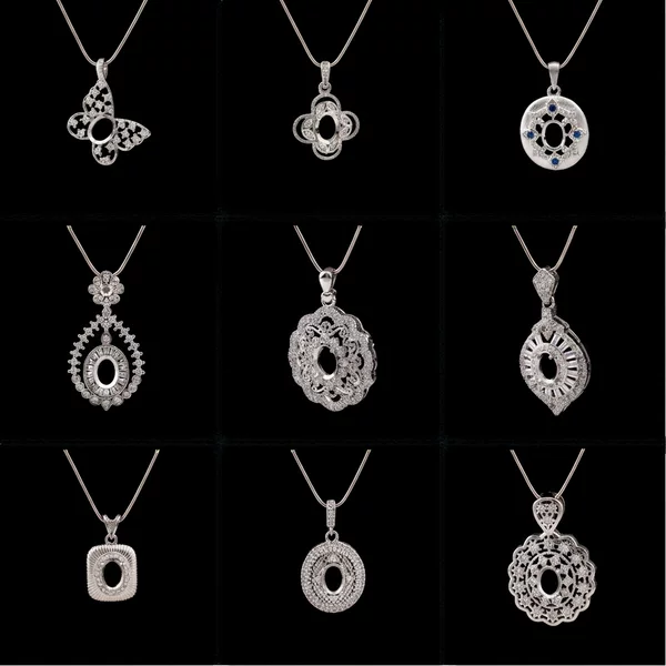 Pendant frame 6x8mm egg-shaped, key and butterfly necklace accessories, exquisite and elegant, Chinese style, popular item from Xiaohongshu live stream