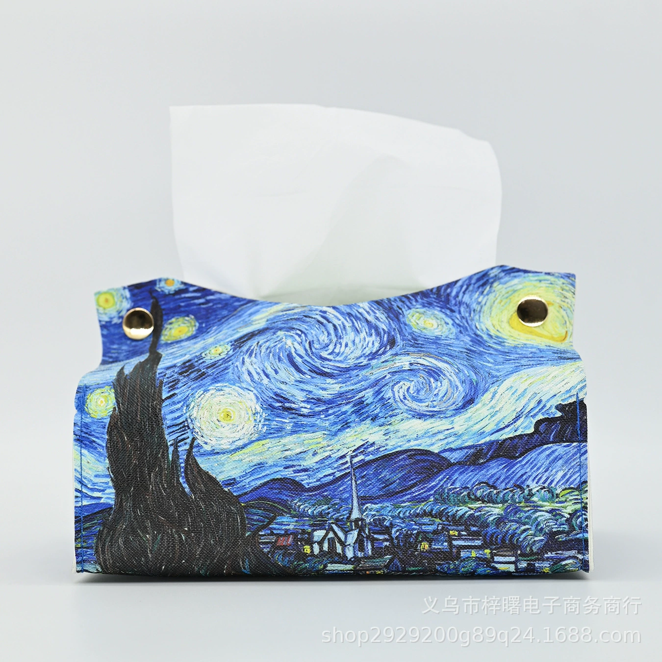Ван Гог Звездная бумажная коробка для полотенец Рабочий стол для хранения домашнего водостойкий материал высокого класса чувство гостиная украшения бумажная коробка для полотенец идиллическая