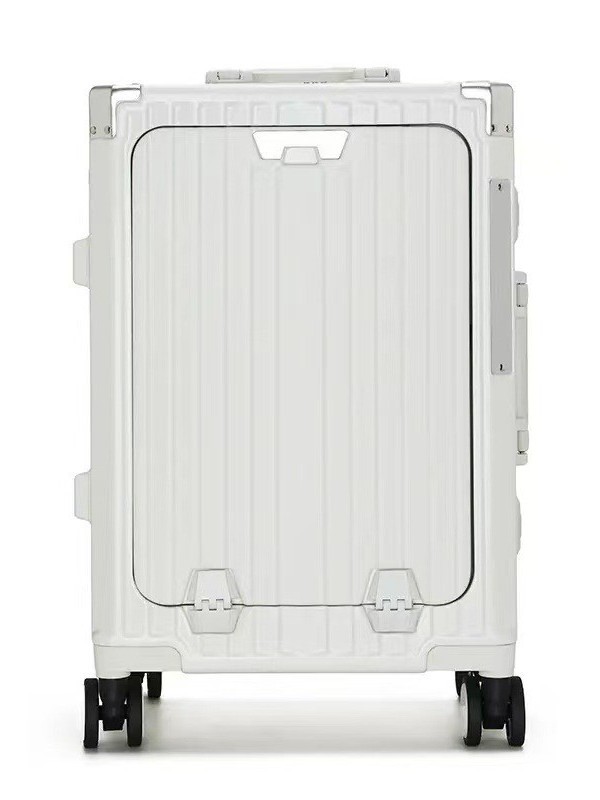 Multifuncional de Apertura frontal de equipaje PC marco de aluminio 20 pulgadas caja de embarque contraseña maleta recargable caja de la carretilla Al Por Mayor