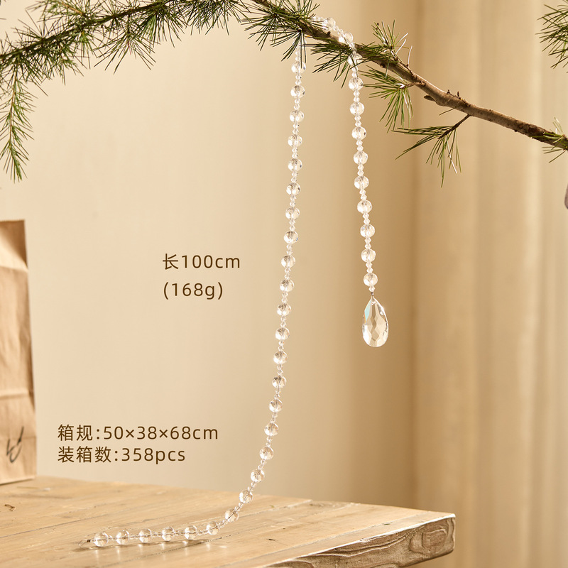 跨境新款 ins透明亚克力挂件高透玻璃挂串挂饰节日婚礼场景布置|undefined