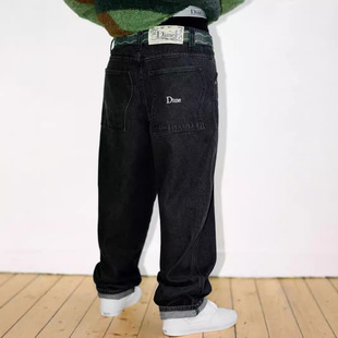 in stock Street Skateboard Dime Baggy Straight Loose Casual DENIM PANTS Wash Water Denim Trousers Men