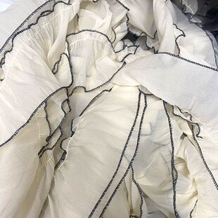 10cm Wide White Apricot Silk Texture Pleated Ruffle Clothing Skirt Curtain Lace Trim Accessories