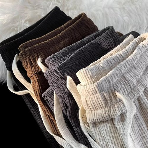 Relaxed Straight Leg Casual Work Pants for Men - Spring and Autumn Collection - High-End Wide Leg Student Sports Pants