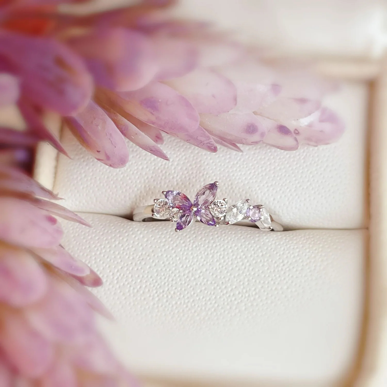 Rings Classification 1 Piece Quantity Holiday, Daily Occasion 925 Sterling Silver Butterfly Rings 925 Sterling Silver Rings