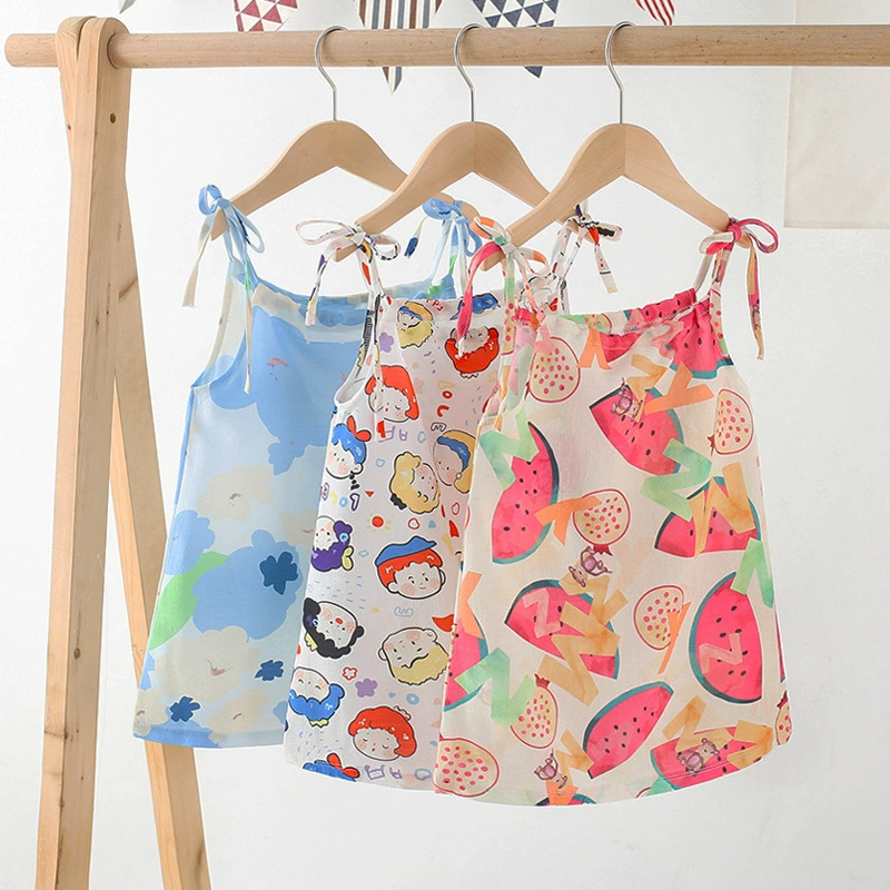 Летний маленький костюм принцессы, slip dress, безрукавное платье, юбка для девочек, для подростков
