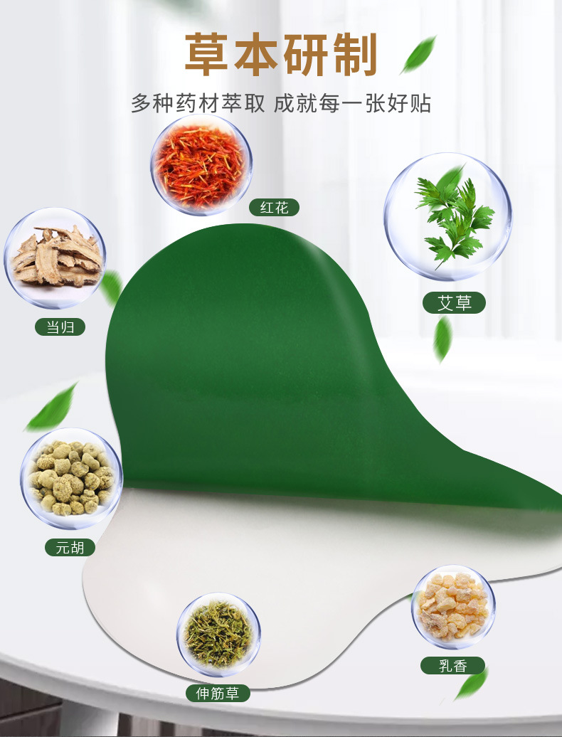 Moxa Wormwood Patch Ai Cao Tie Warming Herbal Topical Patch for Neck Knee and Lower Back 12 Patches per Box quality and texture