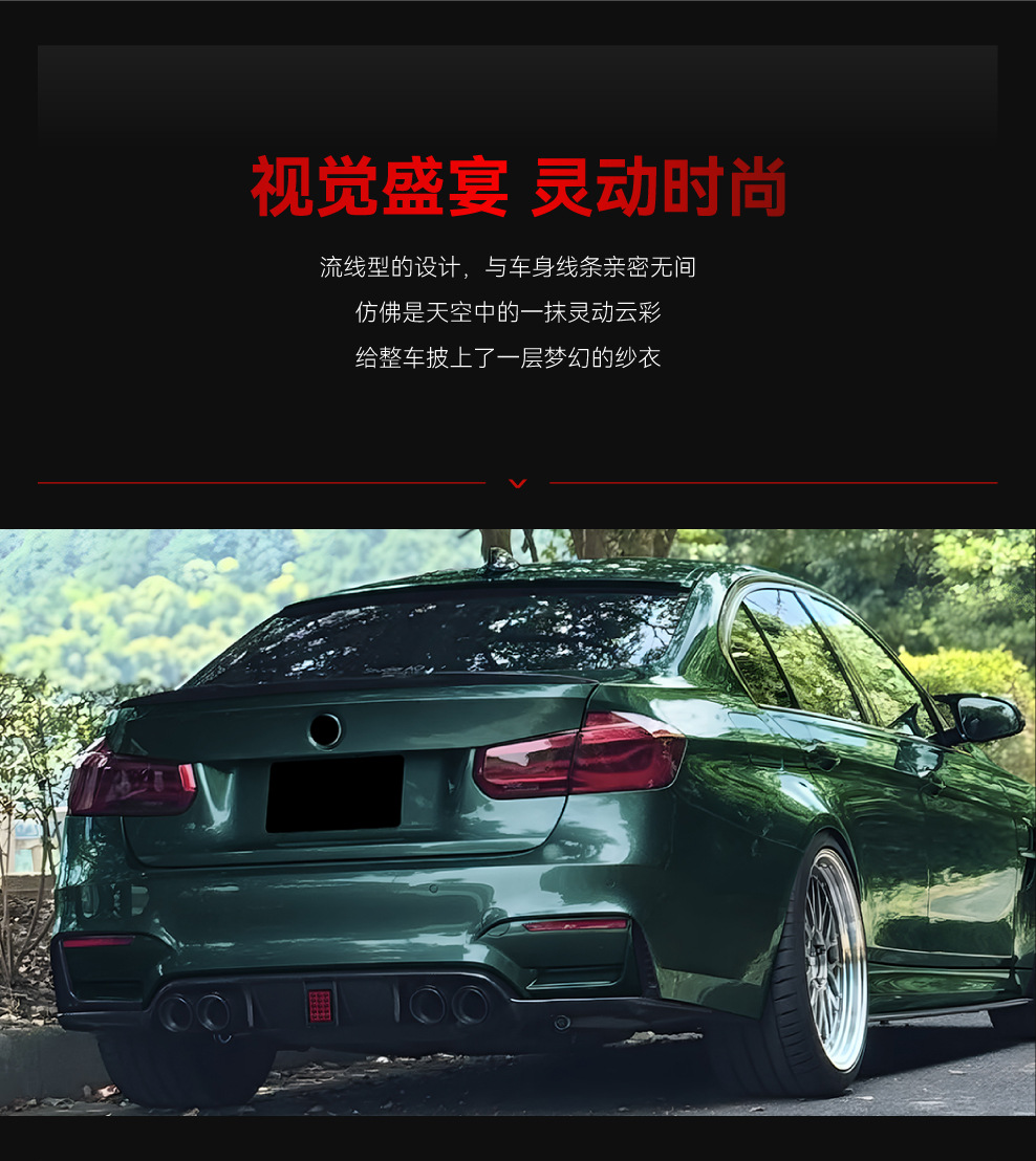 Suitable for 2014-2019 Bmw 3 Series M3 M4 F80 F81 F82 F83 Rear Lip Spoiler Modification