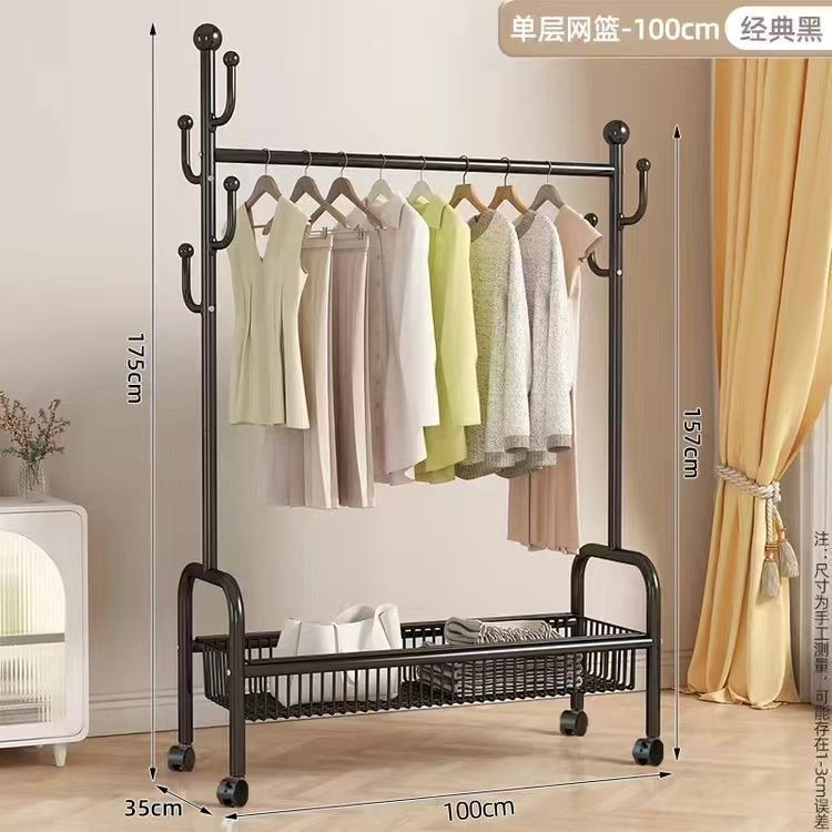 탄소강 - 100가지 스타일의 단일 레이어 검정색 보관 랙 + 보관 프레임