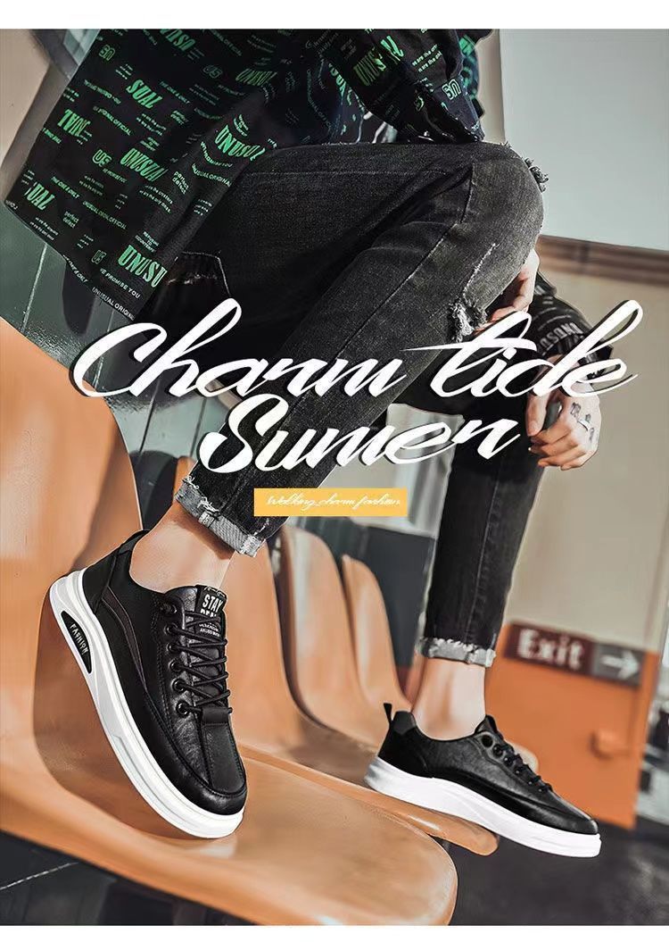 Produttori Nuove scarpe da ginnastica da uomo Scarpe da jogging morbide Teather Scarpe singole casual da uomo piccole scarpe bianche scarpe da uomo scarpe alla moda all'ingrosso_voghion.com