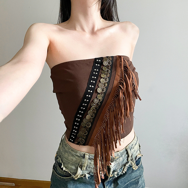 Post-Apocalyptic Lace Kimono Cardigan - Vintage Distressed Floral Embroidery, Bohemian Fringe Vest For Women, Edgy Layering Piece_ecoleips.com