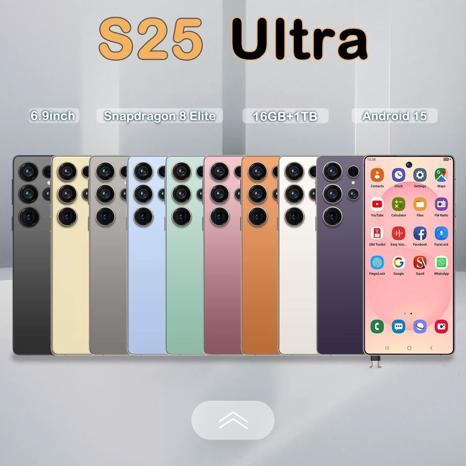 Смартфон andtwo S25 Ultra с встроенным стилусом, экран 6.75", 3+64 ГБ, популярная модель