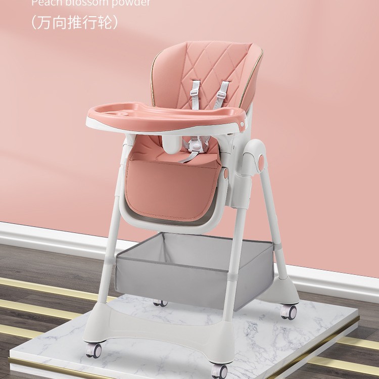 Silla de comedor plegable portátil para bebés sin instalación, silla de comedor para niños de dibujos animados domésticos, silla de comedor para niños que se puede sentar y acostar image 11