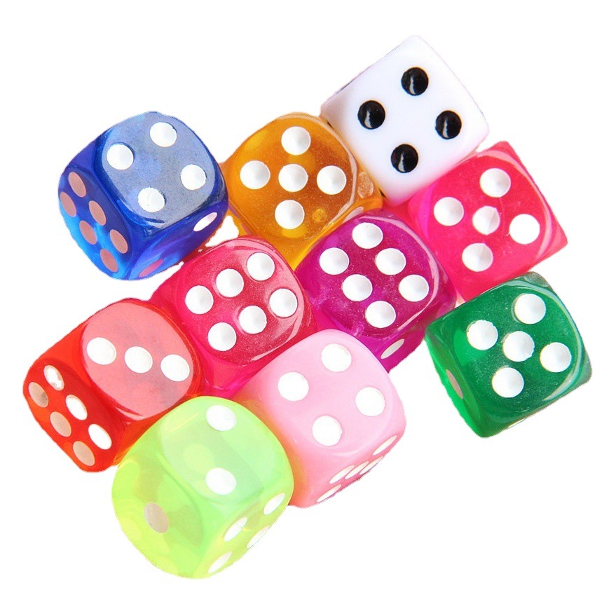Dados de resina de color caramelo redondeado Tablero de dados de cristal Accesorios de juego Accesorios de llavero de bricolaje Productos transfronterizos de Amazon