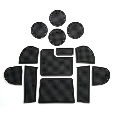 Suitable for 15-20 Subaru WRX door slot mat interior modification anti-slip mat auto parts central control dust mat (Armrest box pad) - black