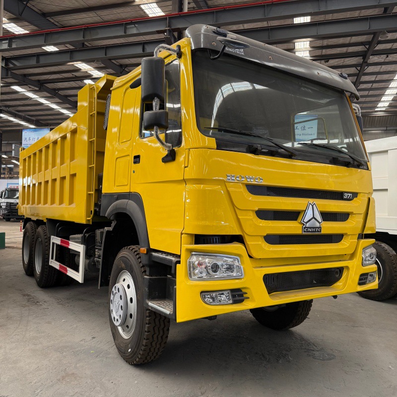 Direct export to Africa of used rear eight-wheel dump trucks for soil and construction transport, HOWO 371 horsepower dump truck
