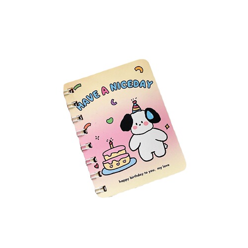 Cute Cartoon Coil Book Student Prize Portable Pocket Notebook Mini Rollover Notepad Small Notepad