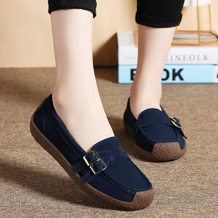 Large Size Women's Shoes New Flat Heel Soft Sole Shoes Women's Shoes Comfortable Doudou Women's Shoes Flat Four Seasons Flat Shoes