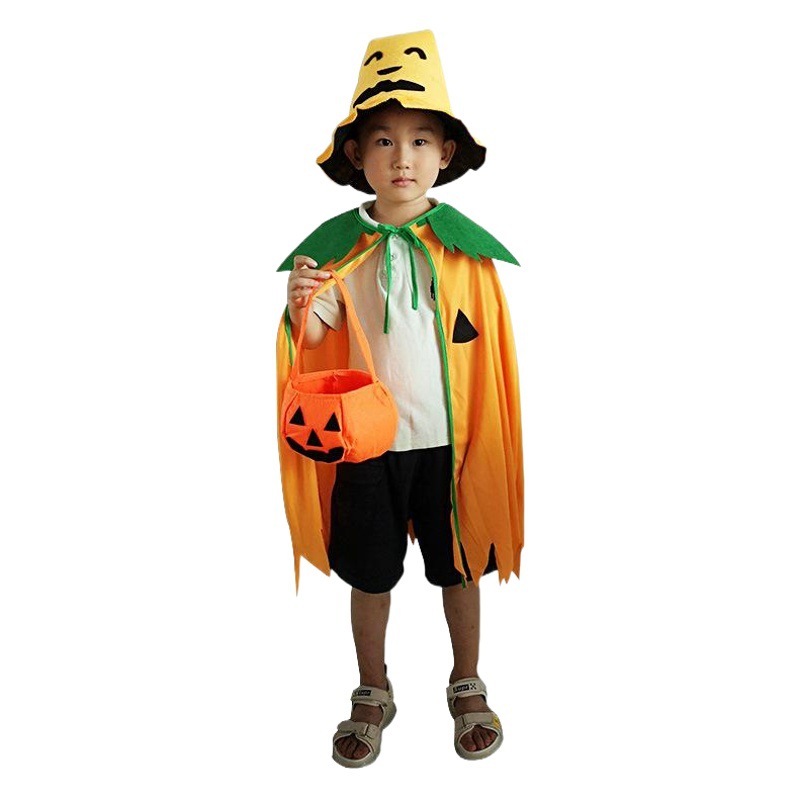 Halloween calabaza capa niños adultos mascarada Cosplay vestir traje de padre-hijo traje de calabaza image 1