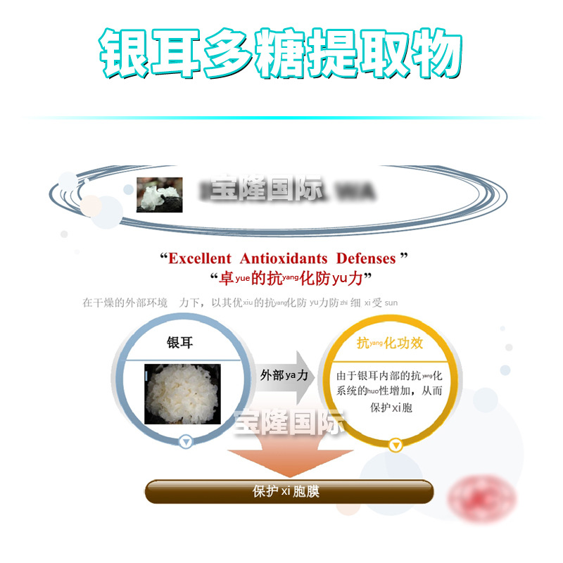 银耳多糖提取物 银耳提取物 护肤 化妆品原料 1kg