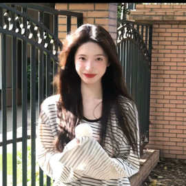 复古chic条纹防晒衣罩衫女夏季时尚新款松弛感别致宽松百搭上衣潮