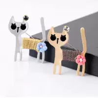Милый котенок котенок котелок котелок костюм индивидуальность с брошь свежий модный сплав брошь животных булавка