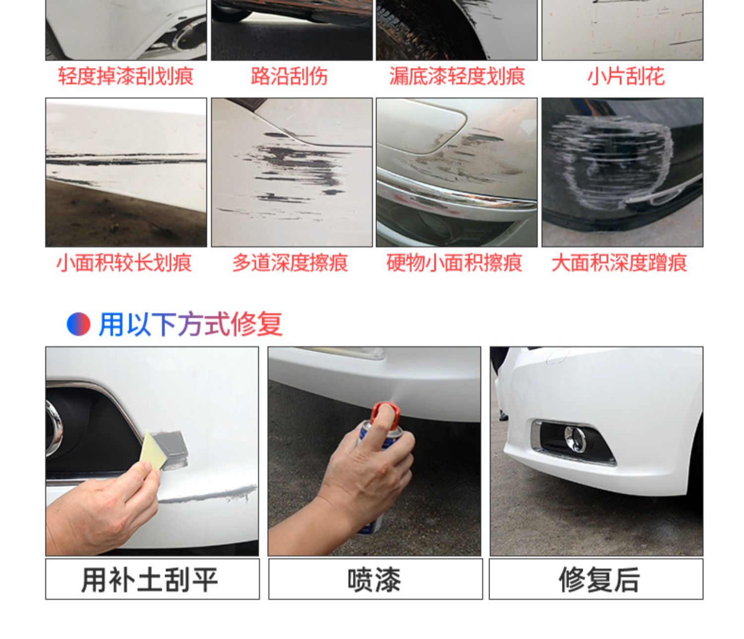 Car Paint Scratch Repair Kit Touch Up Pen Self Spray Paint
