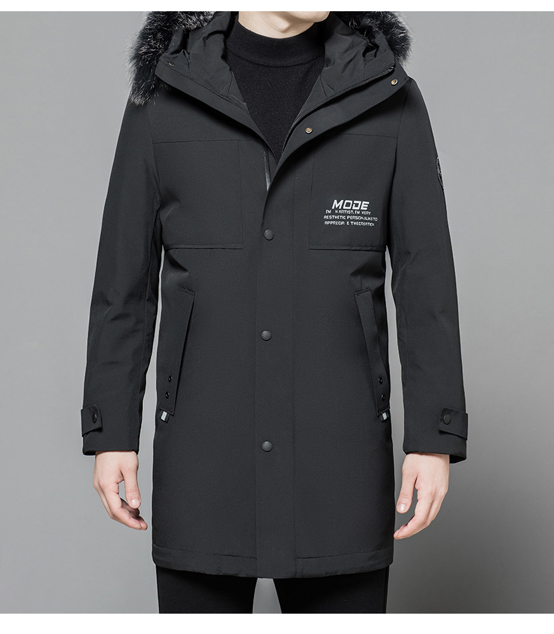 Men's Down Jacket White Duck Down Business Coat For Men_voghion.com